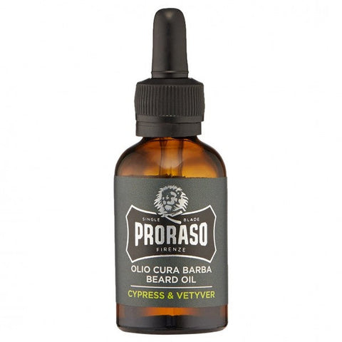 Proraso - Bartöl-Trio - Wood & Spice + Azur Lime + Cypress & Vetyver - je 30ml