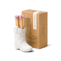 Paddywax - Cowboy Boot Match Holder - Dekorative Zündhölzer - White – Teil des Adopo Ritual-Trio Palm Tree (3-teilig)