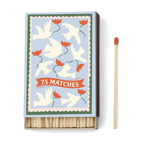 Paddywax - Adopo Boxed Matches "Flower" - Dekorative Zündhölzer - 75 Stück – Teil des Adopo Ritual-Quintett Flower (5-teilig)