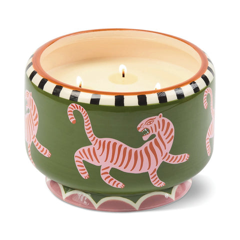 Paddywax Adopo - Tiger - Black Cedar & Fig - Keramik Duftkerze - 680g