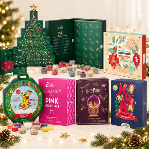 Duft-Adventskalender von Yankee Candle, Haribo, Barbie, Harry Potter und Minions