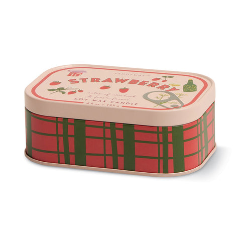 Paddywax Bistro Strawberry Tin Duftkerze 127g – Sardinendose mit Erdbeere-Motiv – Bild 2