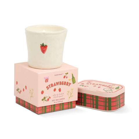 Paddywax Bistro Strawberry Tin Duftkerze 127g – Sardinendose mit Erdbeere-Motiv – Bild 4