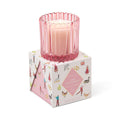 Paddywax Christmas Pink Peppermint Duftkerze im gerippten Glas Rosa 127g