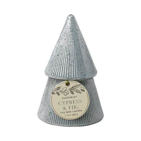 Paddywax - Cypress & Fir - White Stacked Tree - Duftkerze - 198g