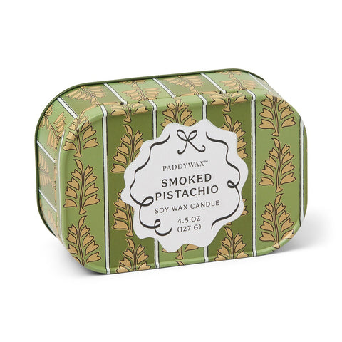 Paddywax Chérie Smoked Pistachio Tin Duftkerze 127g – Dose Green & Khaki