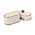 Paddywax Chérie French Linen & Orris Keramik Duftkerze 155g – Schale Rot mit Deckel – Bild 2