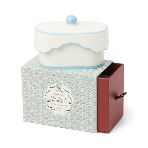Paddywax Chérie Lavender & Thyme Keramik Duftkerze 155g – Schale Blau mit Deckel