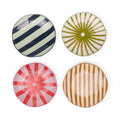Here's How - The Marley - Stripes - Appetizer Teller Set - 4 Stück