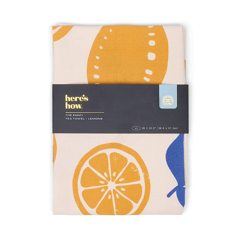 Here's How - The Emmy - Lemons - Geschirrtuch - Baumwolle