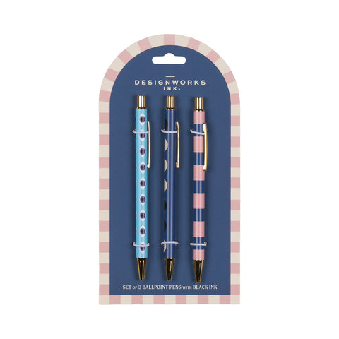 Paddywax - Adopo - Eye, Moon & Stripe - Kugelschreiber Set - 3 Stück