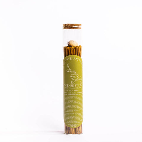 Wick & Vessel - Wildflower & Woods - handgemachte Räucherstäbchen inkl. Halter - 100 Stück