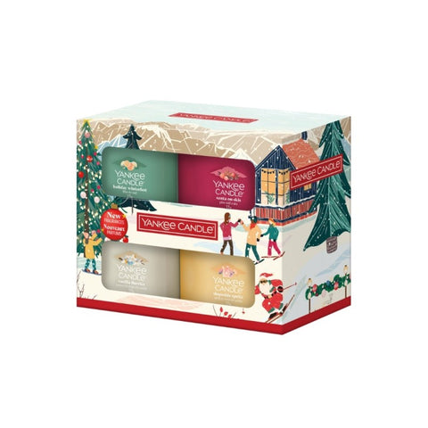 Yankee Candle - Aprés Ski - Geschenkset - 4x Glasvotivkerze 37g