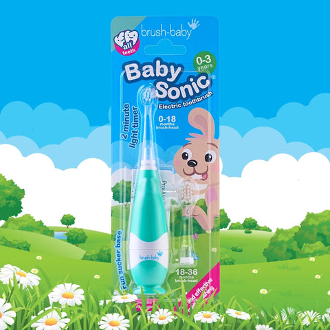 Brush-Baby – BabySonic Elektrische Babyzahnbürste – Petrol – 0-3 Jahre – Bild 2