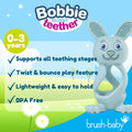 Brush-Baby – Bobbie Bunny Beißring – Eukalyptus Grün – Bild 3