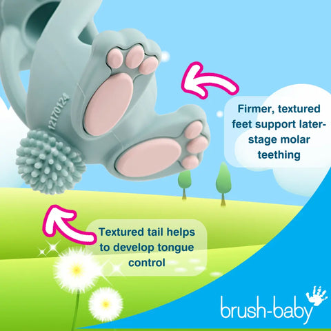 Brush-Baby – Bobbie Bunny Beißring – Eukalyptus Grün – Bild 6