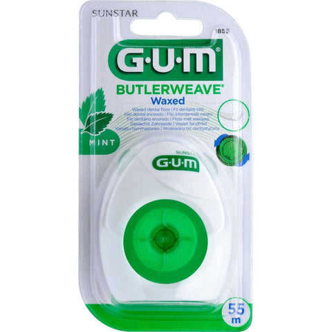 GUM – BUTLERWEAVE Waxed Mint – Zahnseide – 55m