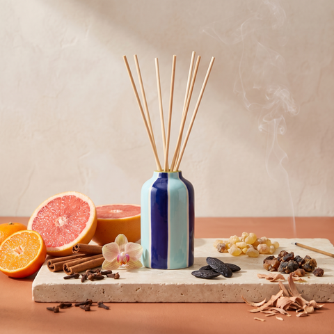 Paddywax Adopo Eye – Incense & Smoke Keramik Diffuser mit Duftzutaten: Grapefruit, Mandarine, Zimt, Nelke, Gewürzorchidee, Tonkabohne, Weihrauch, Myrrhe und Zedernholz