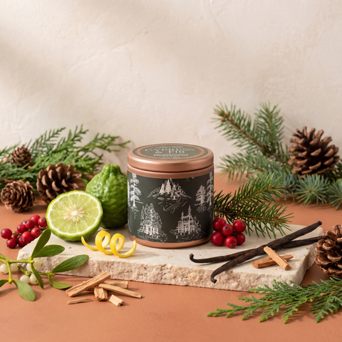 Paddywax Cypress & Fir - Green Label - Duftkerze - 85g mit Duftzutaten: Bergamotte, Zitronenschale, rote Waldbeeren, Mistel, Sandelholz, Vanille, Zypresse, Douglasie und Kiefer