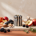 Paddywax Cabana - Lava Stone - Keramik Duftkerze - 184g mit Duftzutaten: schwarze Himbeere, Apfel, Nektarine, Zimtrinde, Gewürznelke, Ahornrinde, Birkenholz, Lagerfeuerrauch, Patchouli und Kiefernnadeln
