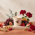 Paddywax Bistro - Bordeaux Grape - Keramik Duftkerze - 226g mit Duftzutaten: Eukalyptus, Orange, Zitrone, Erdbeere, Weintrauben, Feige, Himbeere, Geranie, Rose, Vetiver, Amber und Moschus