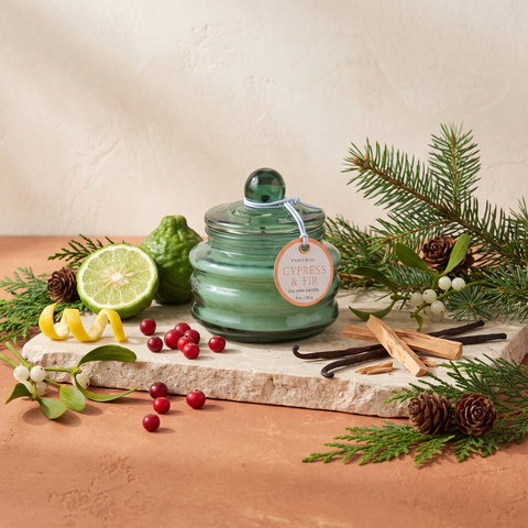 Paddywax Beam - Cypress & Fir - Green - Duftkerze - 85g mit Duftzutaten: Bergamotte, Zitronenschale, rote Waldbeeren, Mistel, Sandelholz, Vanille, Zypresse, Douglasie und Kiefer