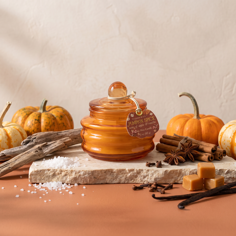 Paddywax Beam - Pumpkin & Spice - Duftkerze - 85g mit Duftzutaten: Meersalz, Treibholz, reifer Kürbis, frische Gewürze, Karamell und süße Vanille