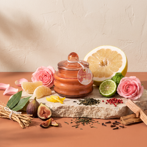 Paddywax Beam - Pomelo Rose - Duftkerze - 85g mit Duftzutaten: Pomelo, Rose, Bergamotte, Feige, Lorbeerblatt, Zitronenschale, Vetiver, grüner Tee, rosa Pfeffer, Nelke, Zeder, Guajakholz und Heu