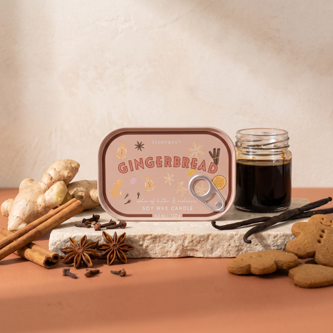 Paddywax Bistro - Gingerbread - Tin Duftkerze - 127g mit Duftzutaten: Lebkuchen, Ingwer, Zimt, Vanille und Melasse