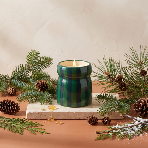Paddywax Cabana - Balsam Fir - Keramik Duftkerze - 184g mit Duftzutaten: Balsam, Kiefer und Tanne