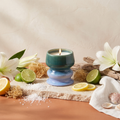 Paddywax Melt - Fresh Air & Sea Salt - Keramik Duftkerze - 240g mit Duftzutaten: Meeresluft, Limette, Zitrone, Gischt, Seemoos, Lilie und Treibholz