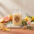 Yankee Candle Glistening Leaves - Signature 2 Docht Duftkerze - 567g mit Duftzutaten: Grapefruit, Eukalyptus, Zitrone, Aldehyde, Rose, Jasmin, grüne Noten, Eichenmoos, Vanille, Amber und Patschuli