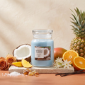 Yankee Candle Salted Coconut - Signature 2 Docht Duftkerze - 368g mit Duftzutaten: Orange, Mango, Ananas, Tuberose, Rose, Kokoscreme, Meersalz, Amber, Moschus und Vanille