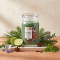 Yankee Candle Shimmering Christmas Tree - Signature 2 Docht Duftkerze - 567g - Neues Design mit Duftzutaten: Aldehyde, Bergamotte, Grün, Tannennadel, Lavendel, Eukalyptus, Tannenbalsam, Patschuli und Gewürze