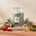 Yankee Candle Silver Sage & Pine - Signature 2 Docht Duftkerze - 567g - Neues Design mit Duftzutaten: Johannisbeere, Muskatellersalbei, Aldehyde, Kiefernnadel, Leder, Jasmin, Zedernholz, Bernstein und Moos