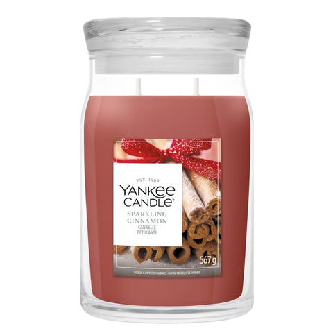 Yankee Candle – Sparkling Cinnamon – Signature 2 Docht Duftkerze – 567g – Neues Design