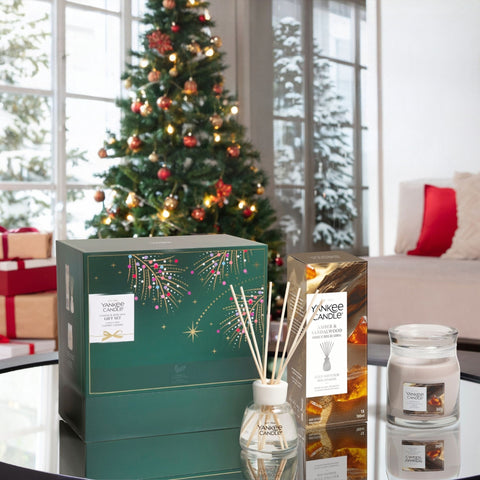 Yankee Candle Geschenkset Christmas 2026 – Candle & Reed Duo – Amber & Sandalwood